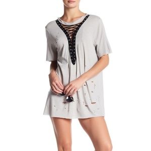 Leibl '38 Distressed Lace Up Dress